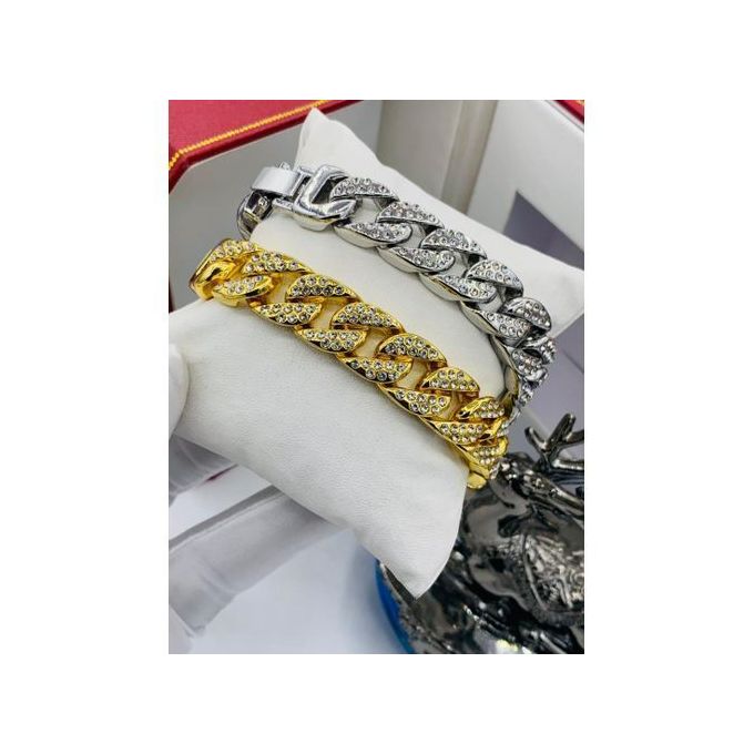 Fashion Gold \u0026 Silver Cuban Bracelet 