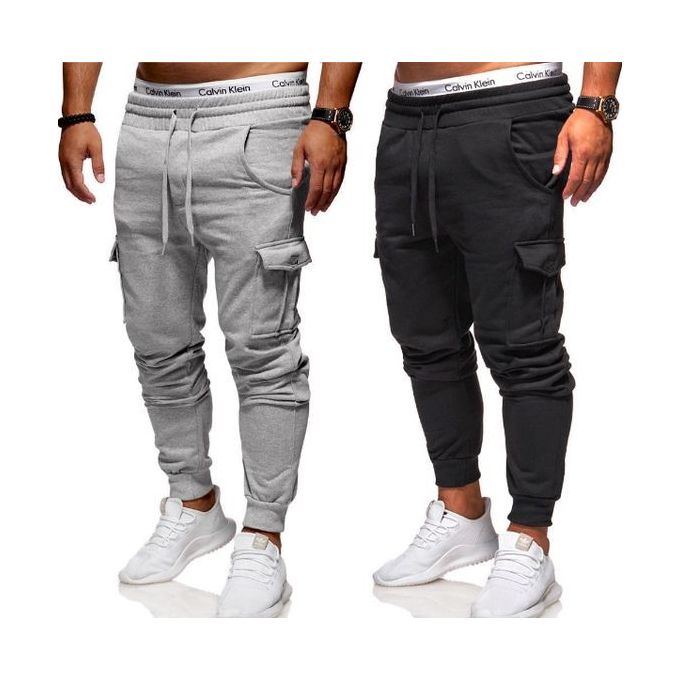 Fashion BLACK AND GREY COMBAT JOGGERS | Jumia Nigeria