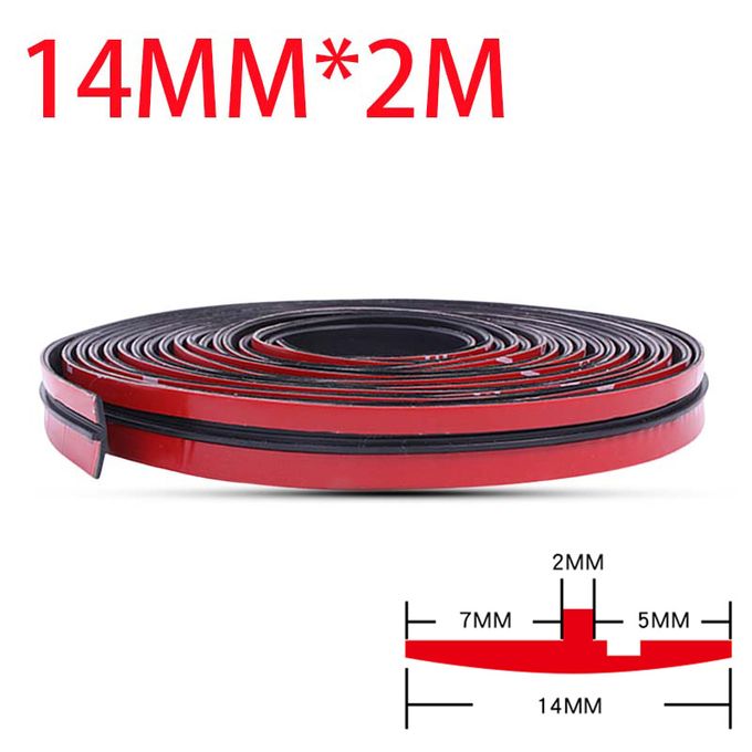 2M Car Rubber Soundproof Sealing Strip Car Sunroof Windproof Glass T-shaped  Seal