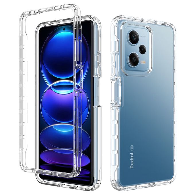 Achetez Northjo Pour Xiaomi Redmi Note 12 Pro 5G 2-en-1 Conception de  Conception TPU TPU Étui de Téléphone + Protecteur D'écran en Verre Trempé -  Transparent de Chine