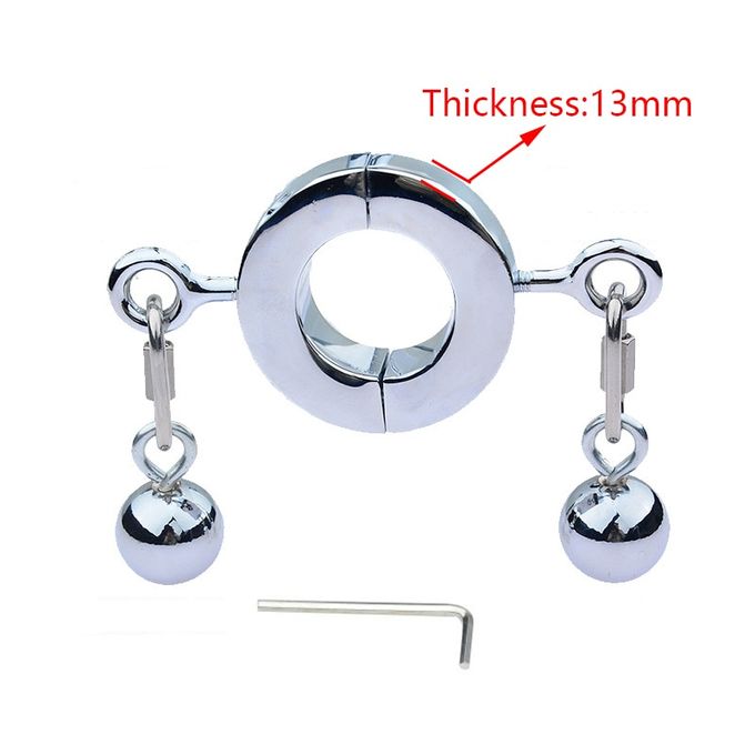 Generic Metal Penis Ring Testicle Ball Stretcher Scrotum Massager Lock ...