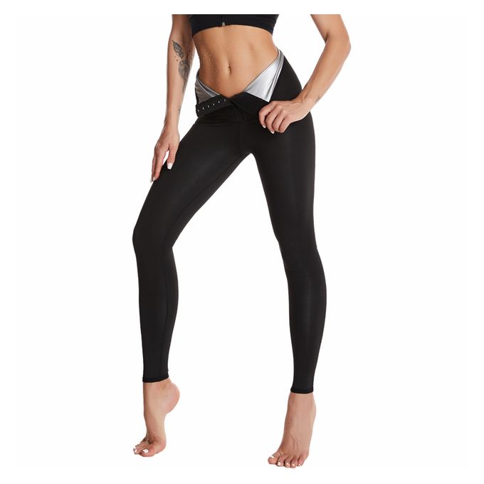 SG Seller)Woman Sweat Sauna Pants Plus Size High Waist Body Shaper Weight  Loss Slimming Pant Fitness Workout sport pant | Shopee Singapore