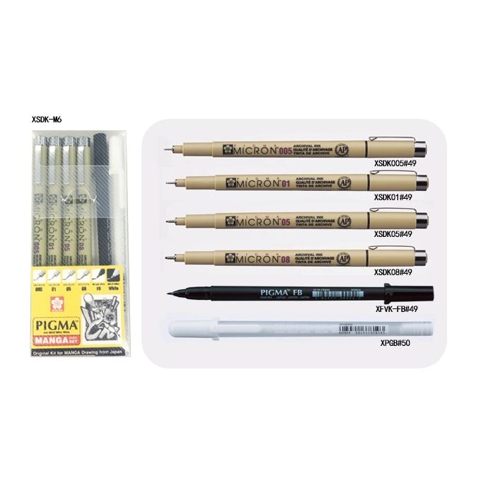 1pcs Sakura Liner Pen Set Waterproof Black Fineliner Micron Pen Design  Sketch Drawing Marker Artist Markers