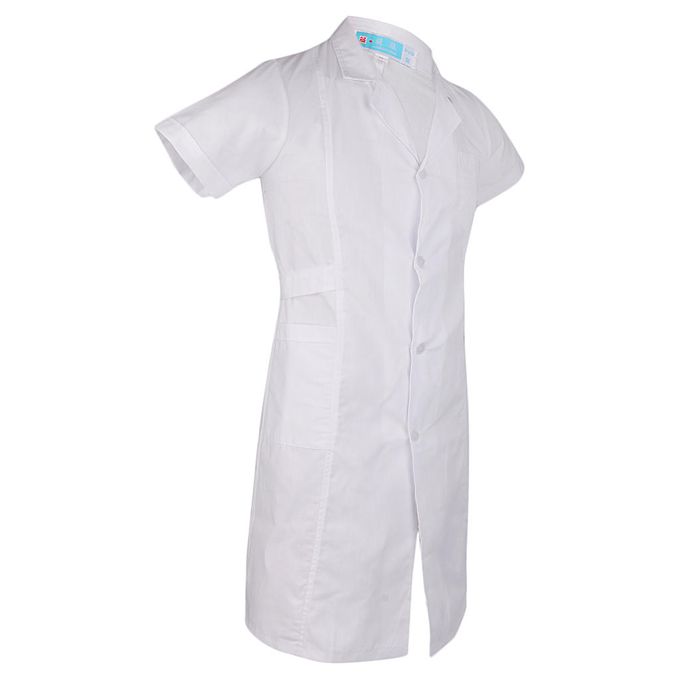 product_image_name-Generic-Women White Scrubs Lab Coat Nurse Doctor XL Short Sleeve-White-1