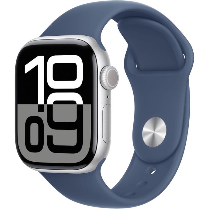 Apple Watch Series 10 42 Mm Silver Aluminium Case Denim Sport Band S M Jumia Nigeria