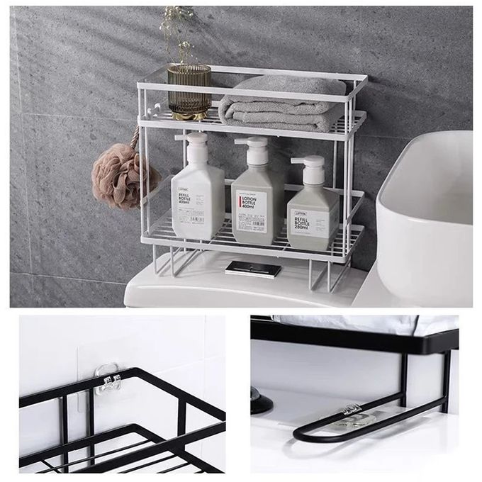 Generic 2 Layer Toilet Rack Shelf Bathroom Sundries Storage | Jumia Nigeria