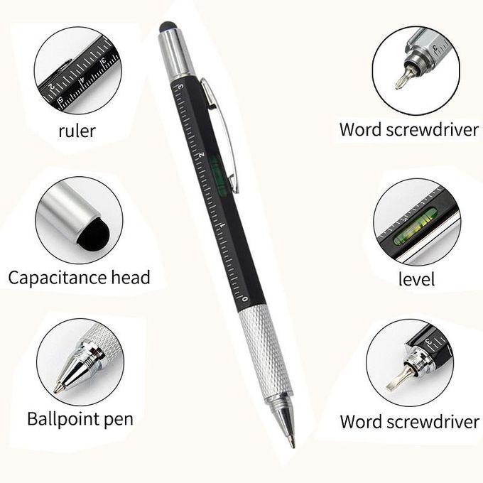 Generic 1PC 6 In1 Multifunction Ballpoint Pen Black | Jumia Nigeria