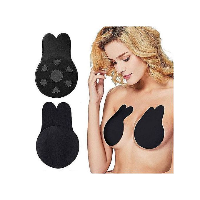 1 Pair Cute Rabbit Bra Women Silicone Adhesive Strapless Invisible Push Up  Bras Breast Lift Tape Bralette Reusable Seamless Bra