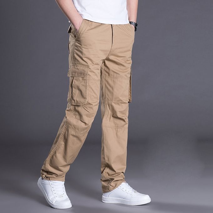 Buy Mens Loose Cotton Cargo Combat Work MultiPocket Pants with 8 PocketsCasual  Trousers Online at desertcartINDIA