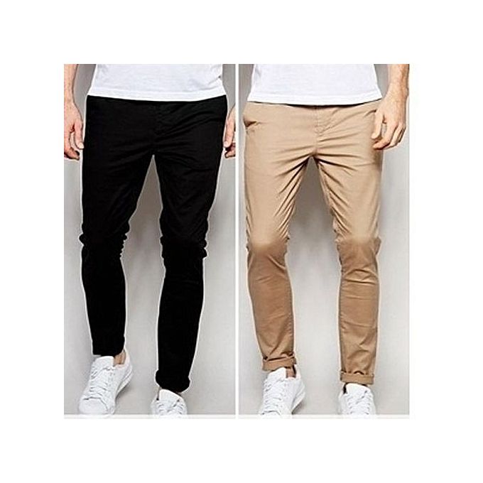 Fashion 2 Pairs Of Quality Men Chinos Trousers | Jumia Nigeria