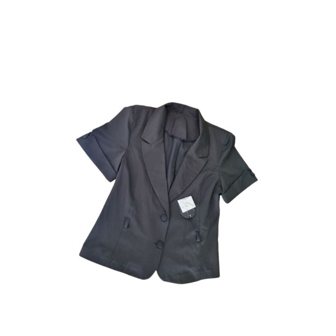 product_image_name-Real Parsing-Ladies Short Sleeve Blazer/Jacket With Belt Holder- Brown-1