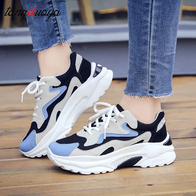 Fashion Ladies Smart Sneakers Blue 