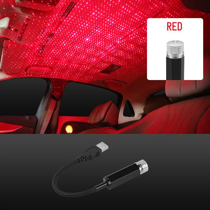 Generic (red Light)Car Roof Star Ambient Light Romantic USB Night