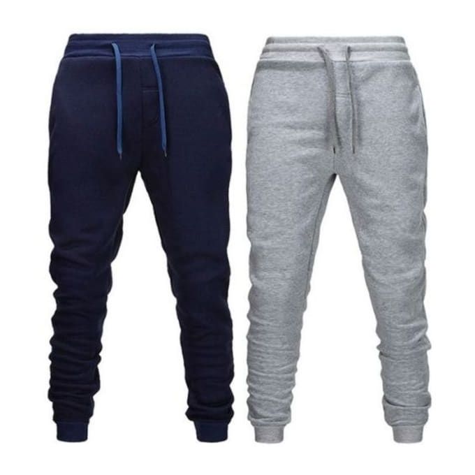 Fashion 2-in-1 Thick Joggers Pant (Navy Blue & Grey) | Jumia Nigeria