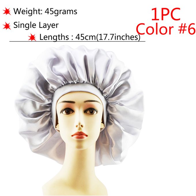 New Silk Sleeping Cap Night Hat Head Cover Bonnet Satin Cheveux