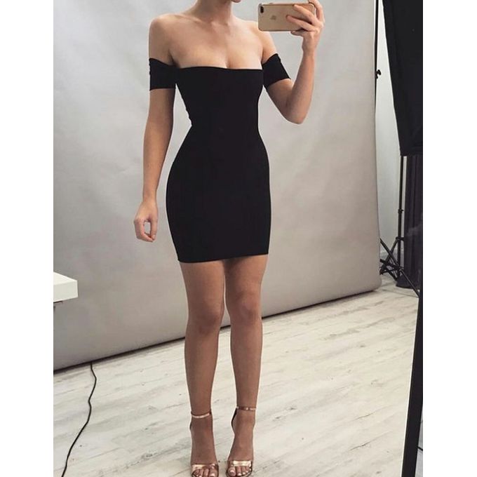 short dress in black colour