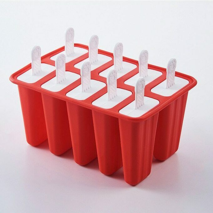 Popsicle Molds Shape Maker, 10pcs Homemade ICE Shapes Food Grade Silicone  With 