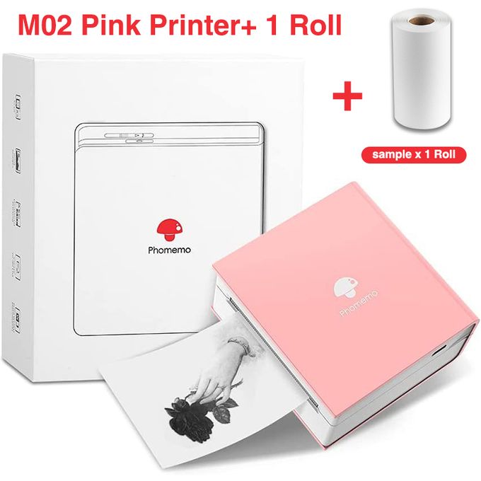 Generic Phomemo M02 Bluetooth Pocket Printer-Mini Thermal Printer Portable  Photo Sticker Printer