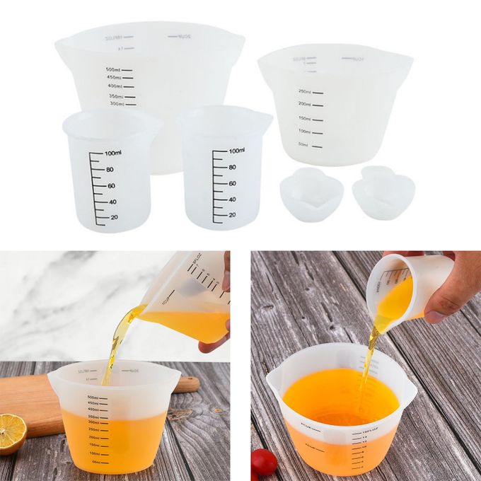 Silicone Measuring Cup, Washable & Reusable Measure Cup, Big Dosage Cup, Epoxy Resin Mixing Cup, Medicine Cup