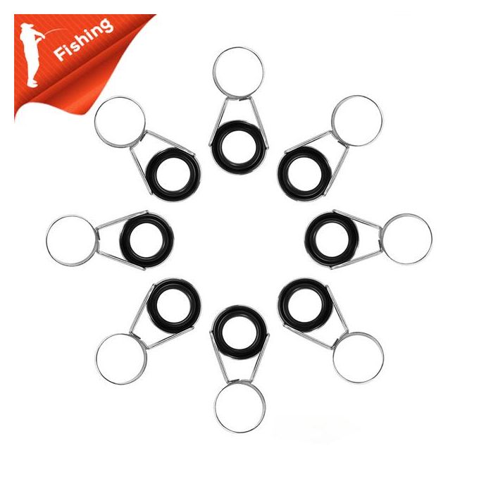 Generic 9 Pcs Of The Same Size Fishing Rod Guide Rail Ring Round