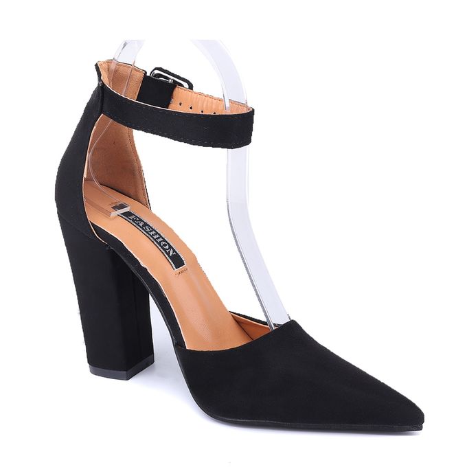 Pointy Toe Ankle Strap Buckle Shoes 