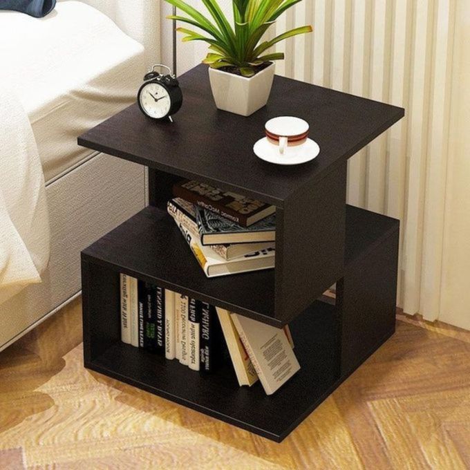 product_image_name-Generic-Bedside Table, Side Table With Storage - Black - 40×40×43-1