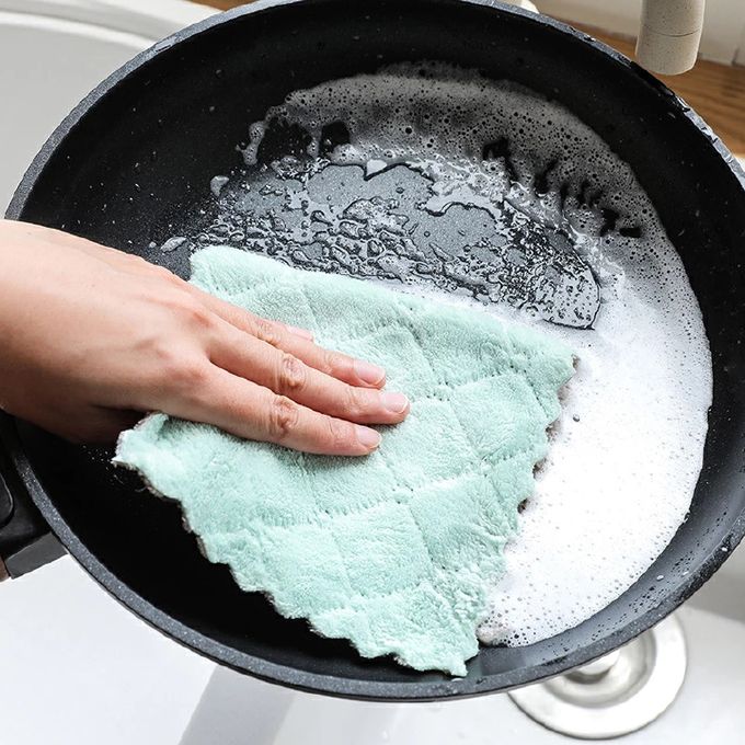 5pcs Microfiber Dishwash Cloth Cleaning Cloth - Image 3