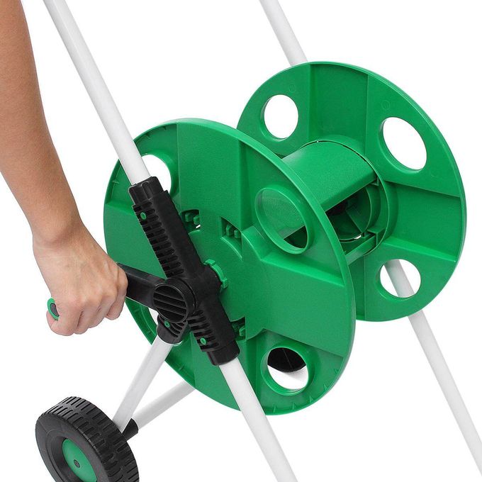 Generic Movable Garden Watering Trolley Complete Hose Pipe Reel