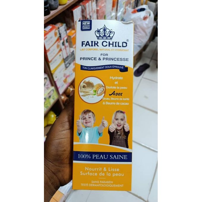 Lait Corps Enfants Fair Child Au Beurre De Karité & Vitamine - Hydratant SPF30 - 395ml