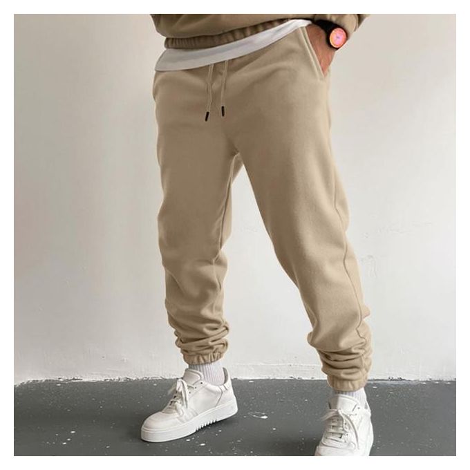 Grey Sweatpants For Men Mens Autumn And Winter High Street Fashion Leisure  Loose Sports Running Solid Color Lace Up Pants Sweater Pants Trousers
