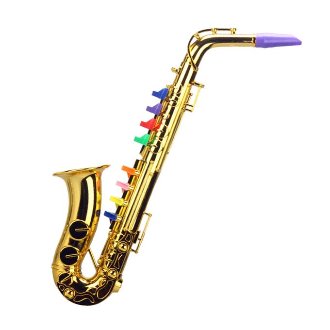  Musical Instruments Play Toy Saxophone for Kids with 8 Keys,  Ages 3+, Plastic Saxophone in Metallic, Wind and Brass Instrument Band in  School/Home, Musical Gift : Toys & Games