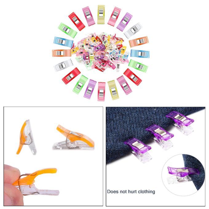 20/50Pc Multipurpose Sewing Clips Plastic Craft Quilting Crocheting  Knitting Safety Clips Sewing Craft Clamps for Sewing Binding