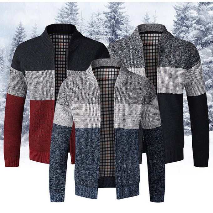 product_image_name-Fashion-Men's Fashion Knitted Sweater Zipper Cardigan-1