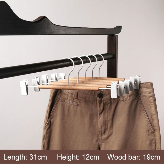 5 PCS Wooden Extra-Wide Shoulder Suit Hangers Coat Hangers