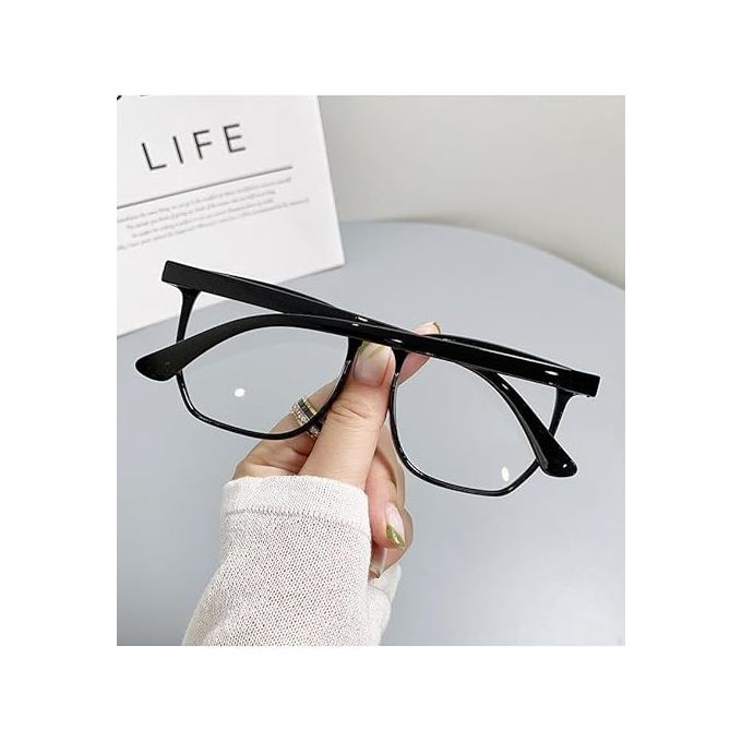 Anti Blue Light Glasses Black Frame Simple Fashion Eyewear - Image 4