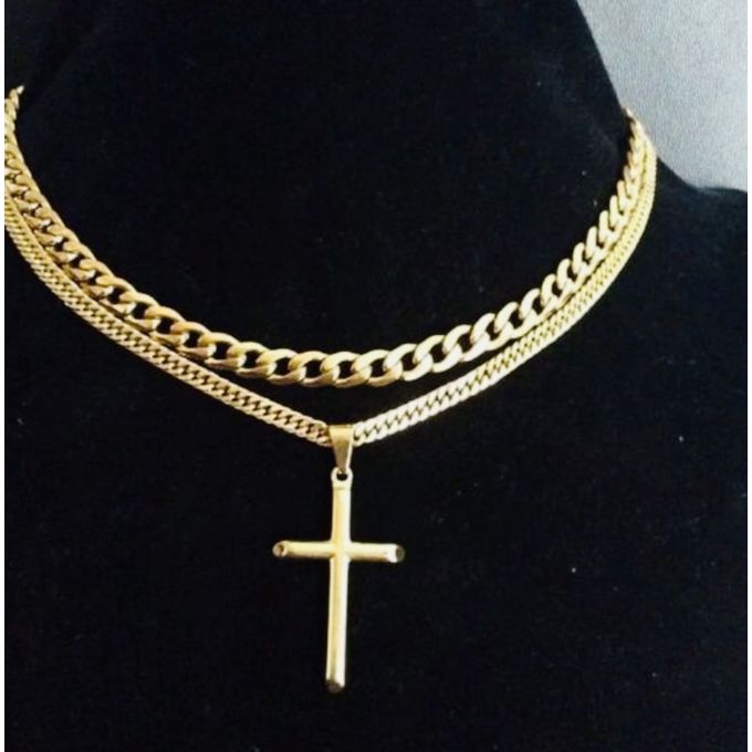 cuban link with cross pendant