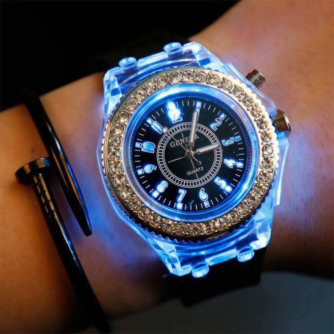 product_image_name-Fashion-LED Luminous WristWatch - Black-1