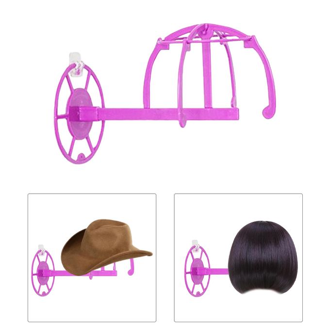 Plastic Wig Stand For Display Wigs Hats Hanger Wig Holders Portable Folding  Hair Stand Support Hanging