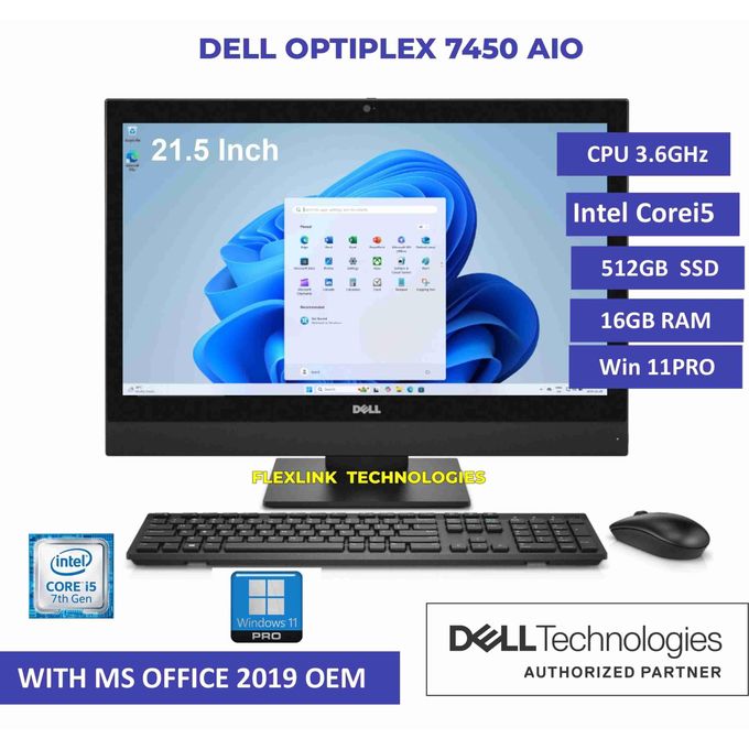 DELL OptiPlex 7450 AIO Core I5, 16GB RAM, 256GB SSD, 23.8″