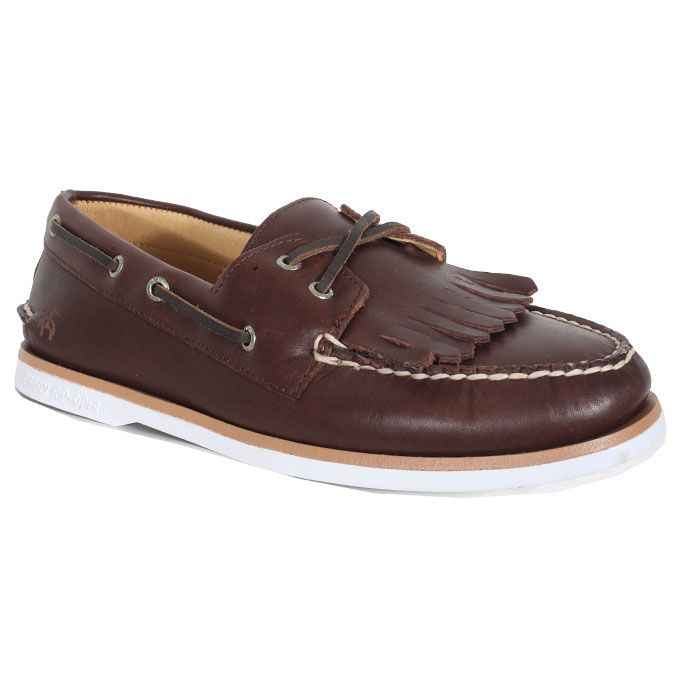 靴 Brooks Brothers Leather Boat Shoes Brooks Brothers Men's Leather Boat Shoes