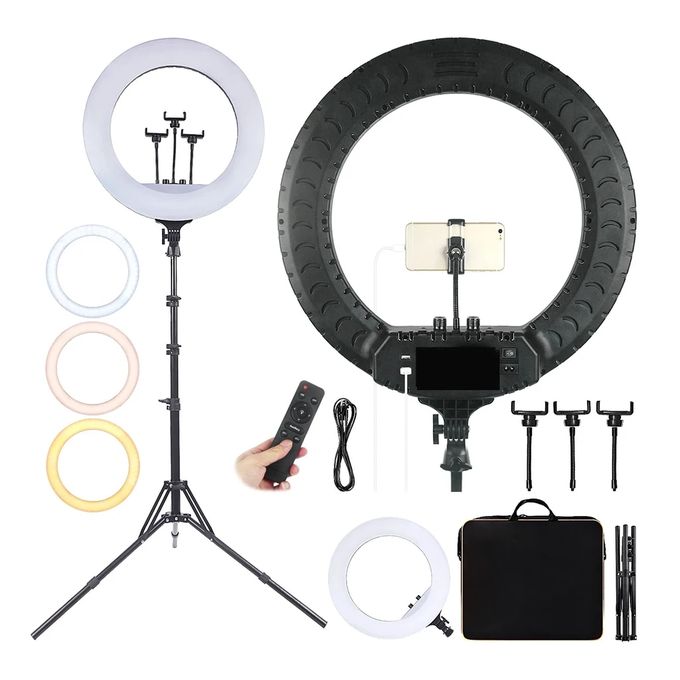 18 inch Rechargeable Ring light with battery - Amary Nigeria