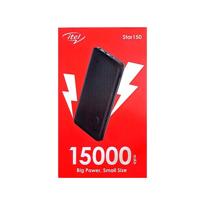 itel 15000mAh Dual Output Fast Charging Power Bank