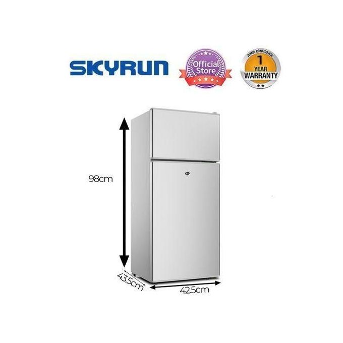 85 Litres Double Door Top Mount Fridge (BCD-108J) - Silver.