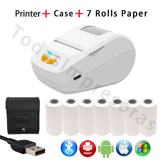 Mini Thermal Paper 57mm Width 7Rolls For Mini Portable Printer