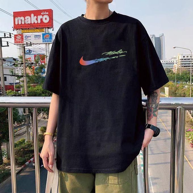 Fashion Two-color men's and women's short-sleeved T-shirt