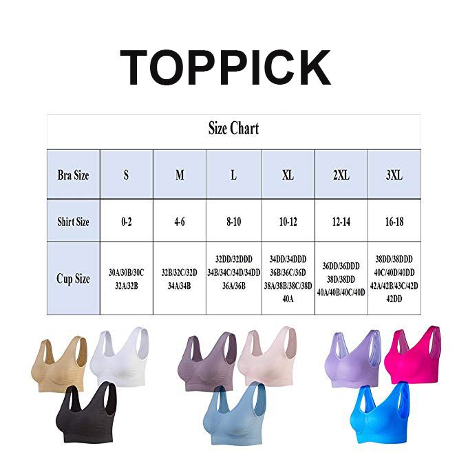 30B, 30C, 32A, 32D, 32DDD, 34B, 34C, 34DD, 34DDD, 36A, 36D, 38B, 38C