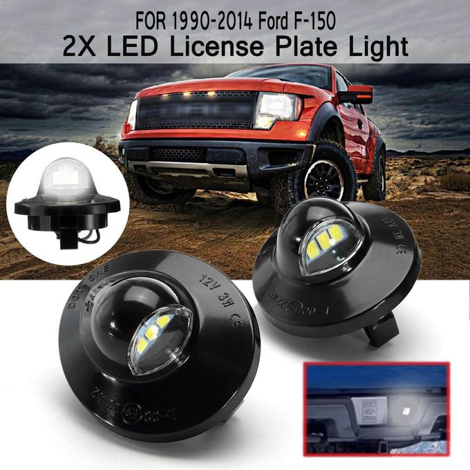 2x Bright White LED License Plate Light Part 1L3Z-13550-BA For Ford F150  250 350 