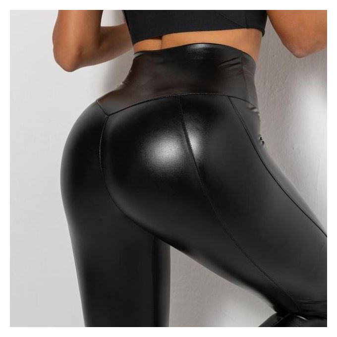 Pu Leather Leggings Women Sexy Hips Push Up Leggings Girls Xxl Pants Pencil  Pants High Waist Casual Leggings New,thickenedlight