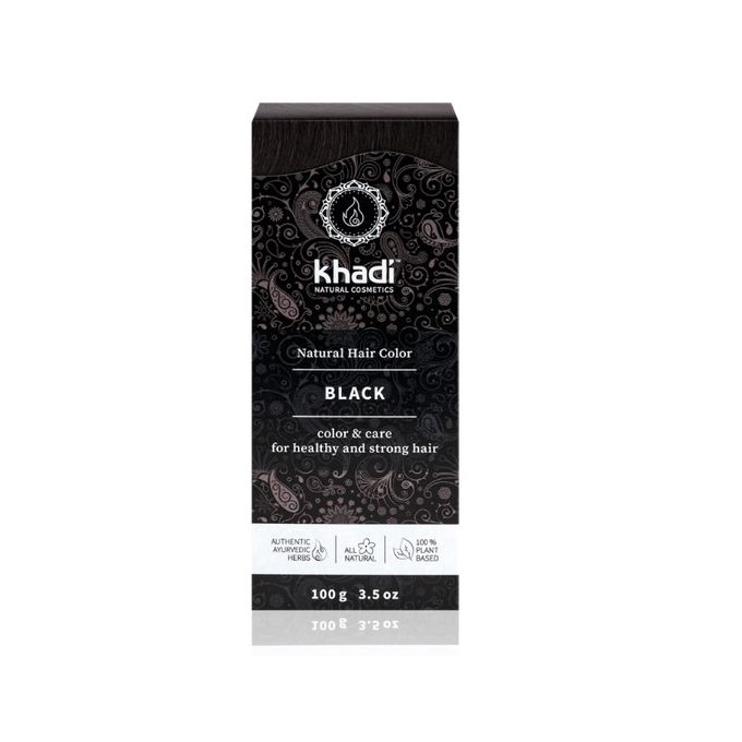 product_image_name-Khadi Naturals-Natural Hair Color BLACK 100 Grams Henna-1