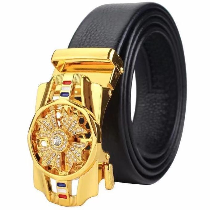 product_image_name-Fashion-Luxury Leather Automatic Mens Strap Belt -Black-1